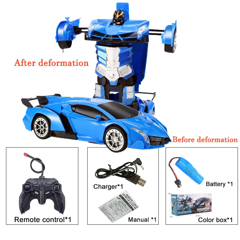 2IN1 Electric RC Car Transformation Robots One-key Deformation