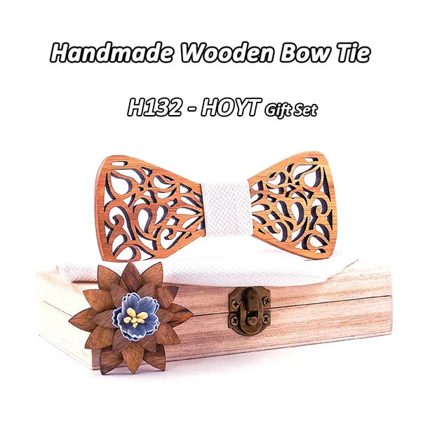 Mahoosive New Floral Wood Bow Ties for Men