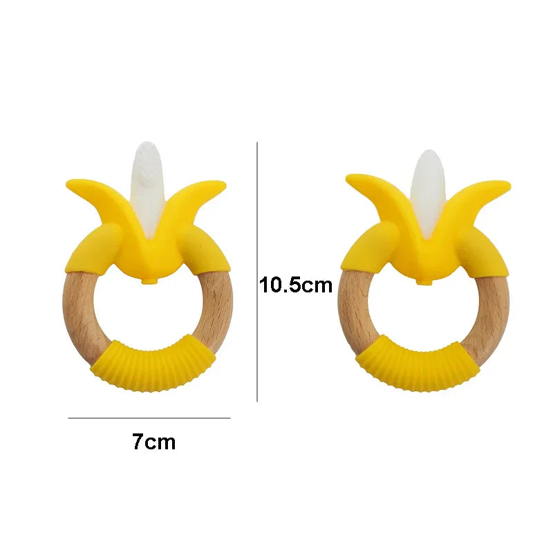 Chenkai 5PCS BPA Free Banana Shaped Silicone Teethers