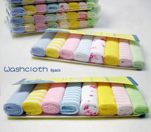 8Pcs 100% Cotton Newborn Baby Towels Saliva Towel