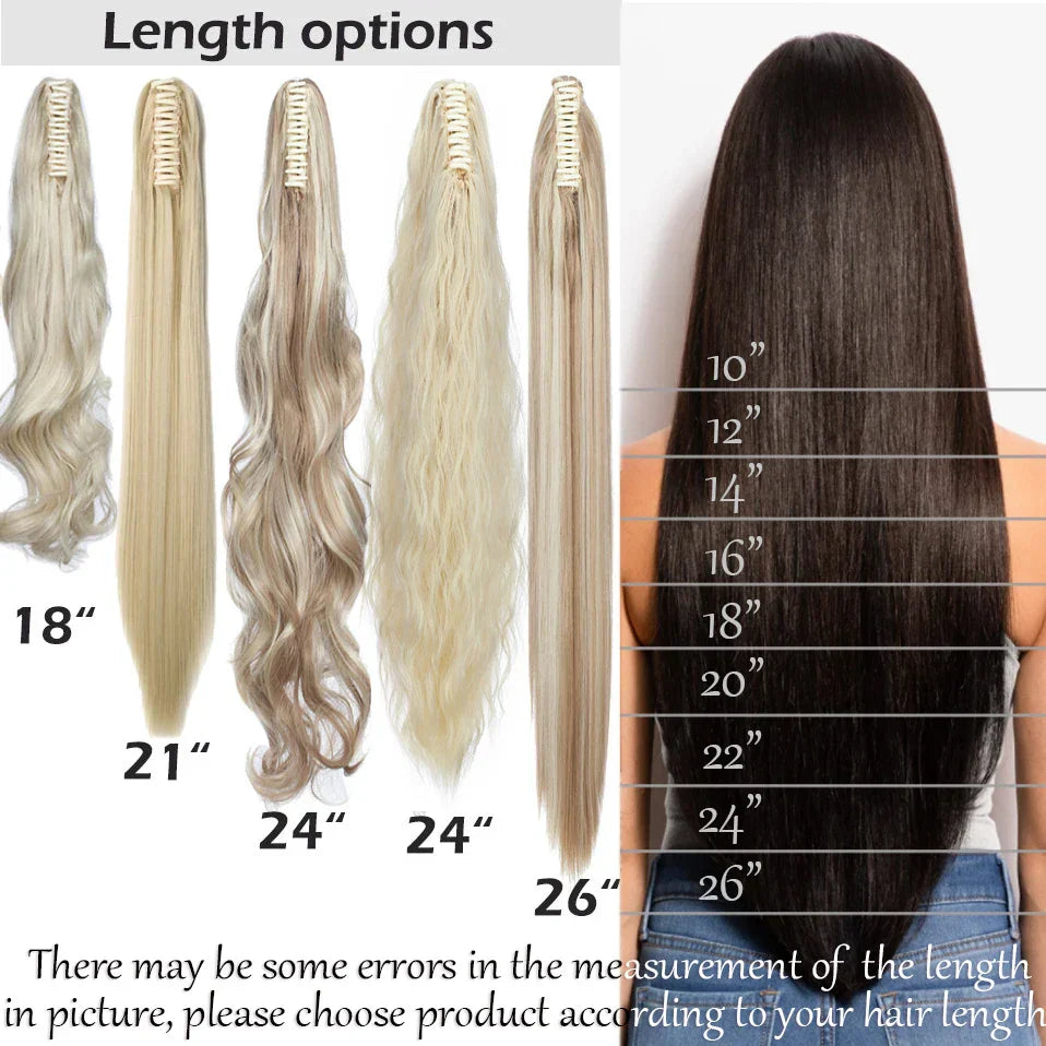 S-noilite Synthetic Long Wavy Fake Ponytail Extension Hair