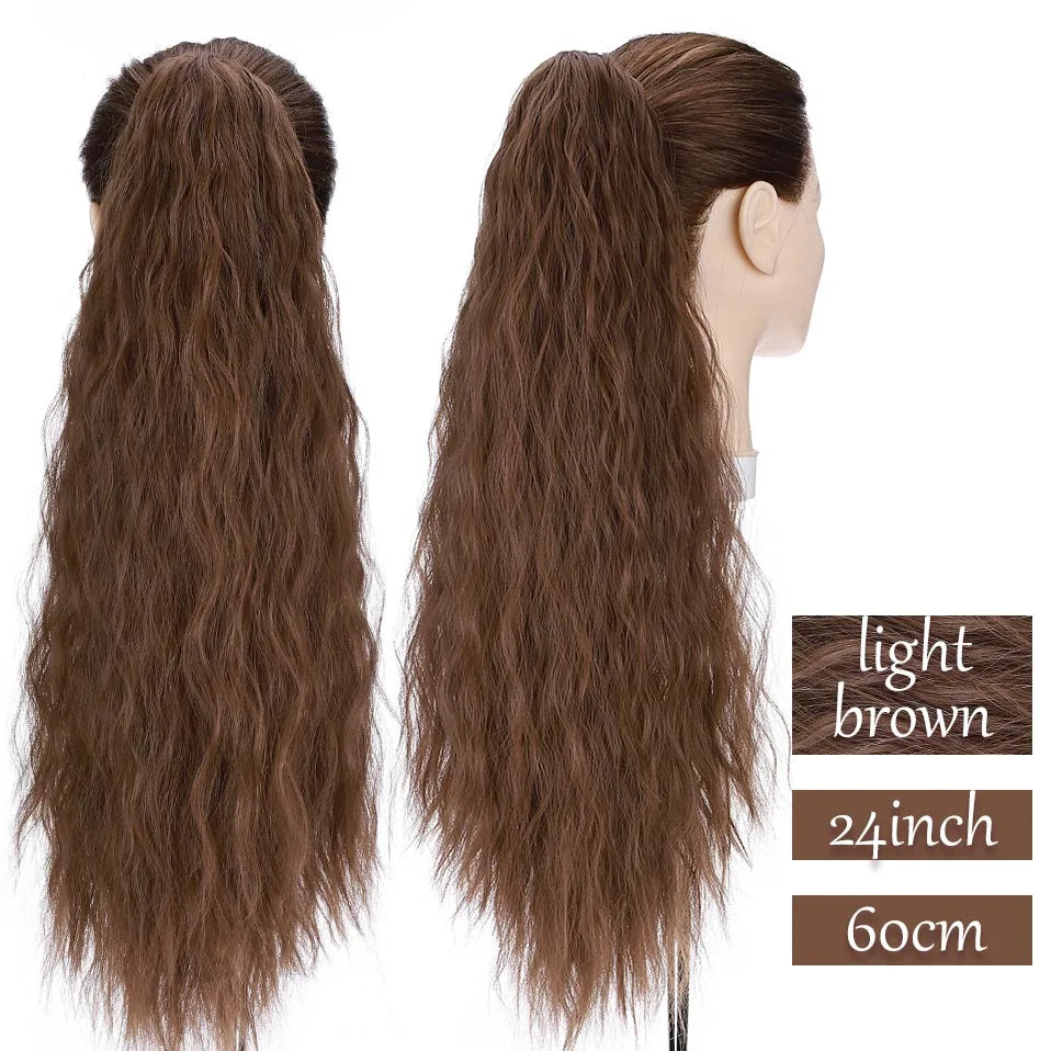 S-noilite Synthetic Long Wavy Fake Ponytail Extension Hair
