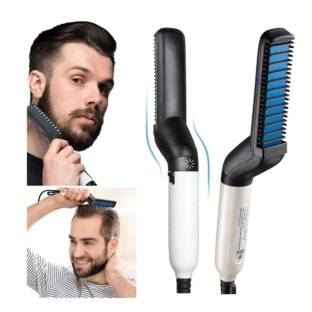 Electric Hair Comb Brush Beard Straightener Multifunctional Quick