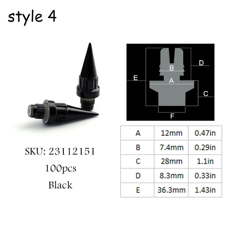 100pcs Various Sizes Wheel Rivets Nuts For Rim