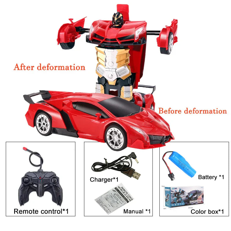 2IN1 Electric RC Car Transformation Robots One-key Deformation