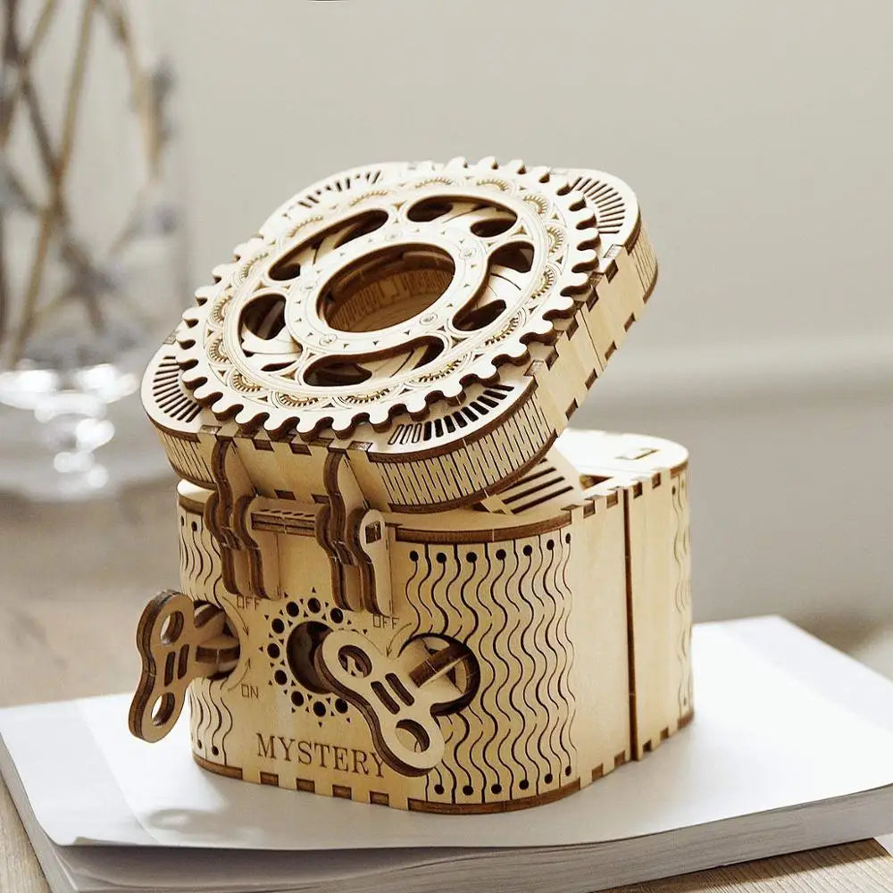 Robotime 123pcs Creative DIY 3D Treasure Box Wooden