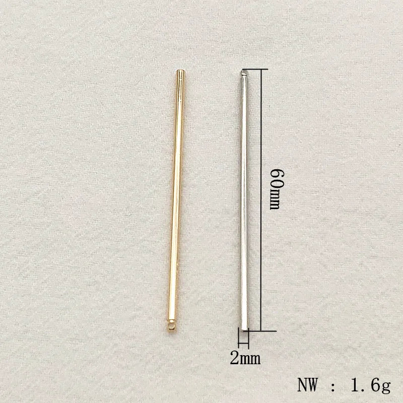 3060mm 100pcs Brass Pendants Cylinder Charm