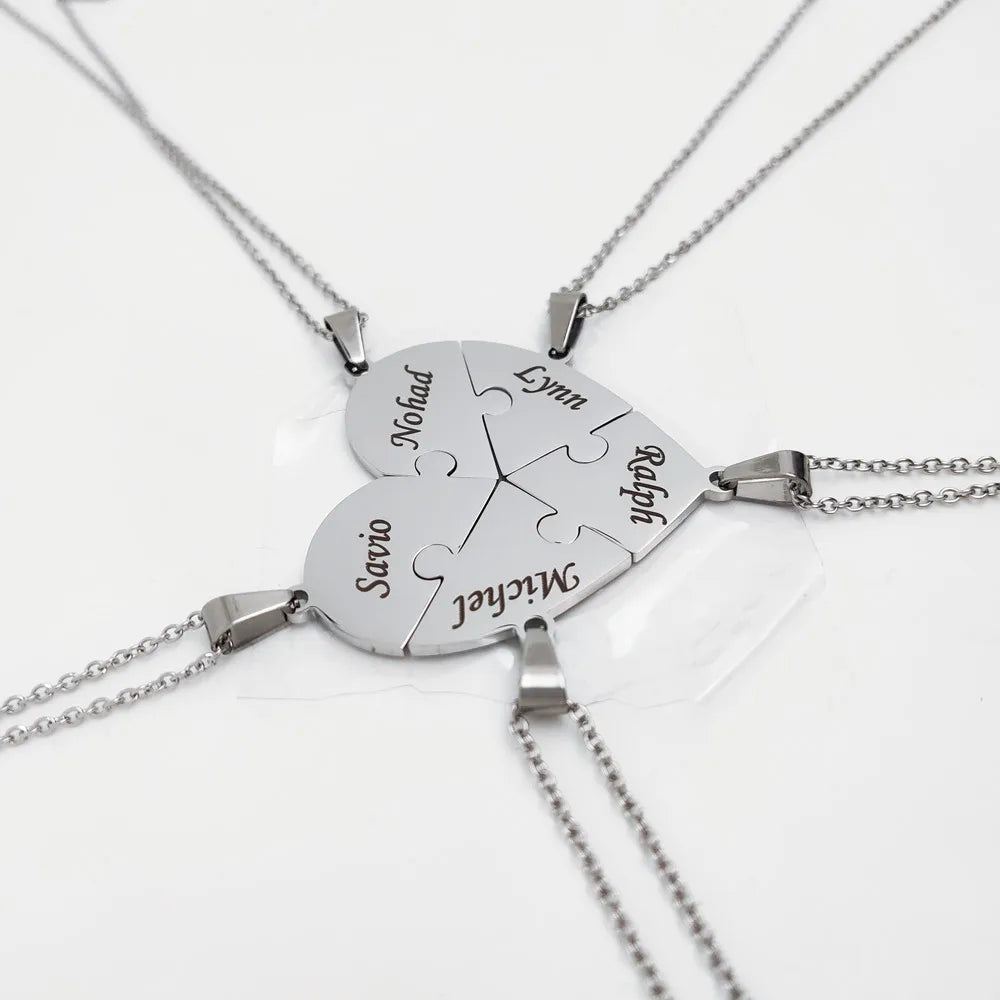 Personalized 5 Stars Reviews stainless steel Heart Shape