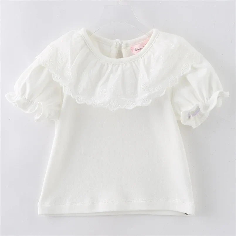 Sweet Princess Style Baby Girls Summer Solid Color