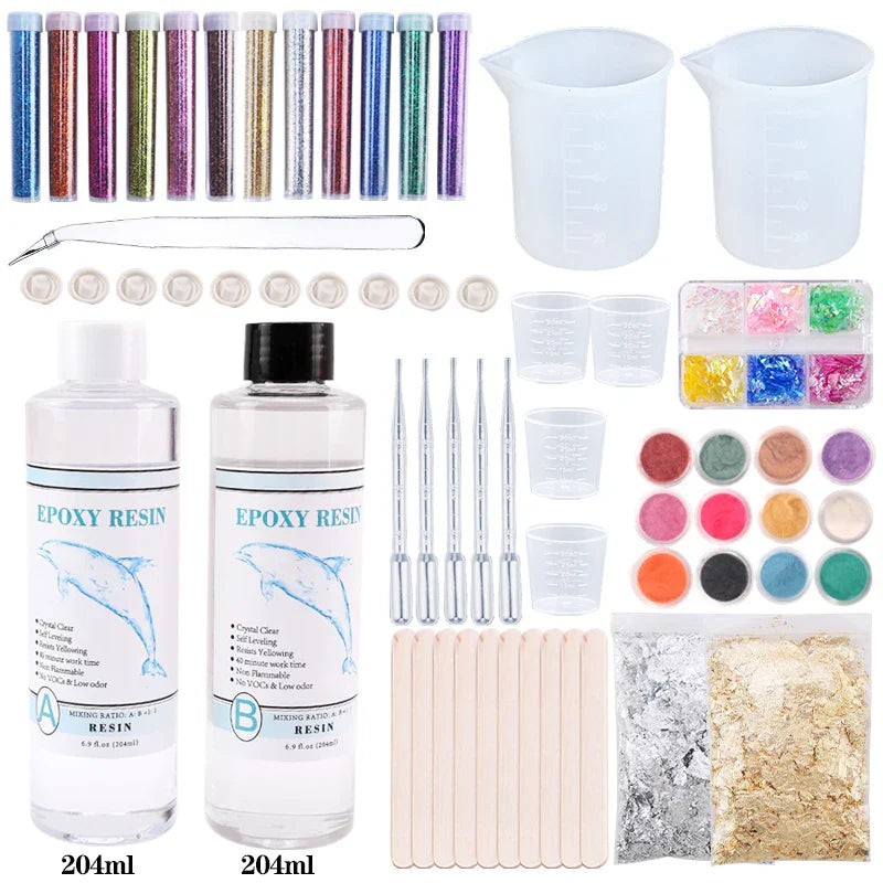 Epoxy Resin Kit for Beginners Silicone Resin Mold