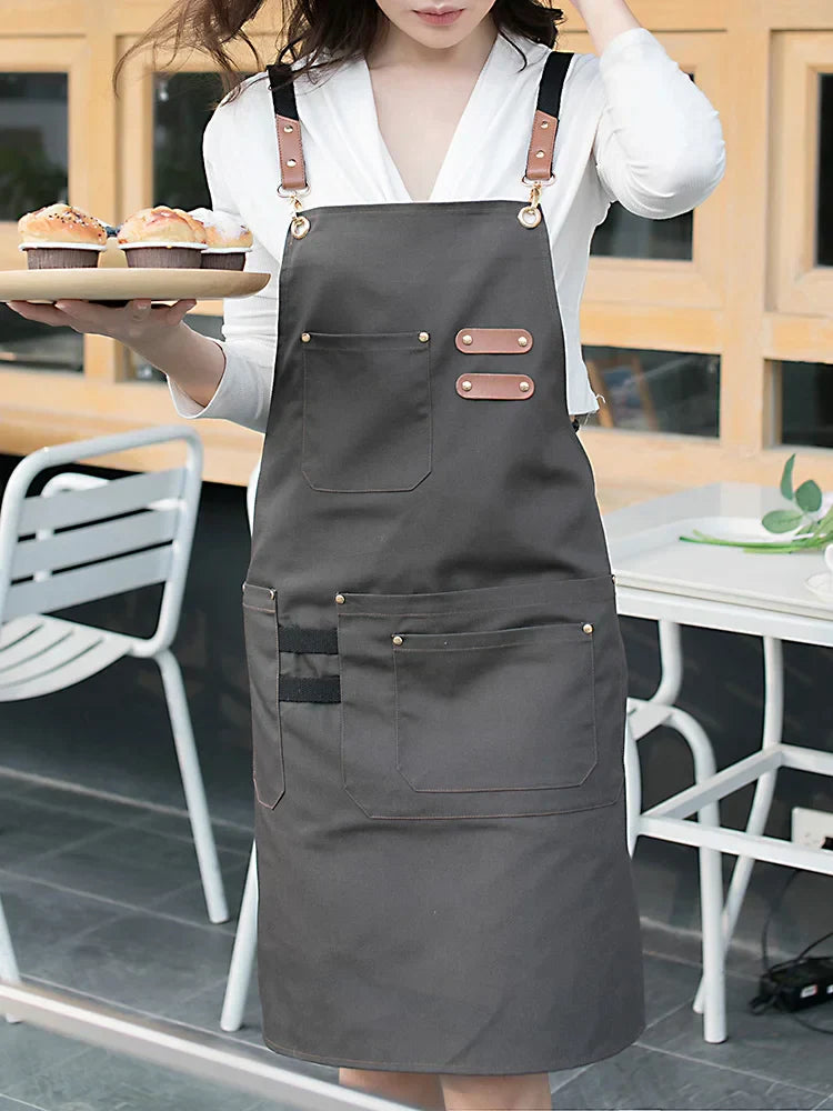 New Fashion Canvas Kitchen Aprons For Woman Men