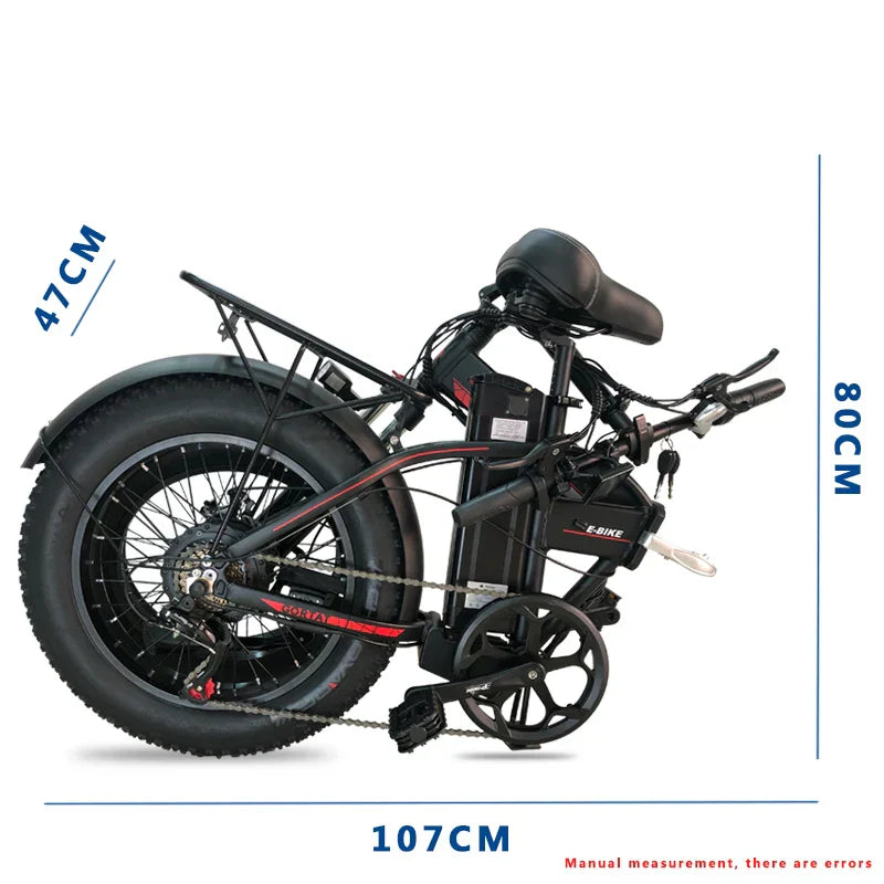 Electric Bicycle 20 Inch 1500W 48V 18Ah Folding