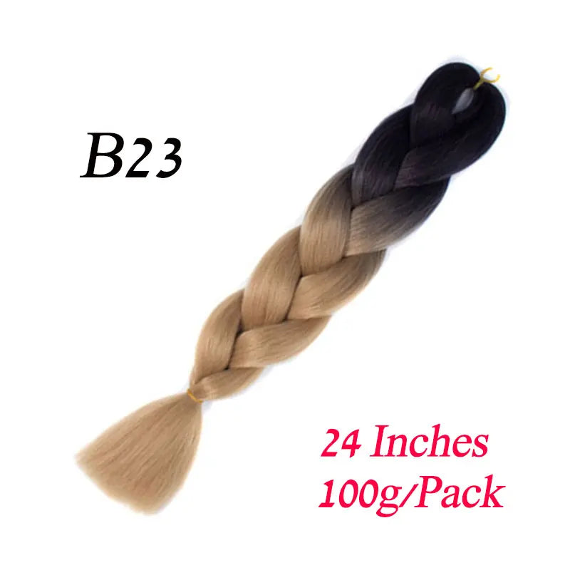 Synthetic Jumbo Braiding Hair Extension 24 " Heat