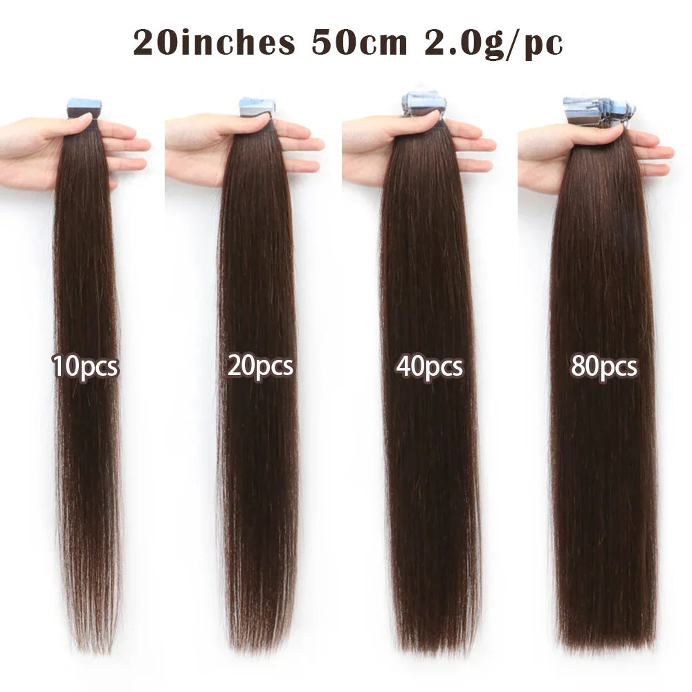 Mini Tape in Human Hair Extensions Double Side