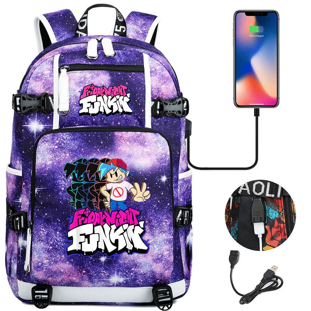 Friday Night Funkin Backpacks For School Multifunction USB