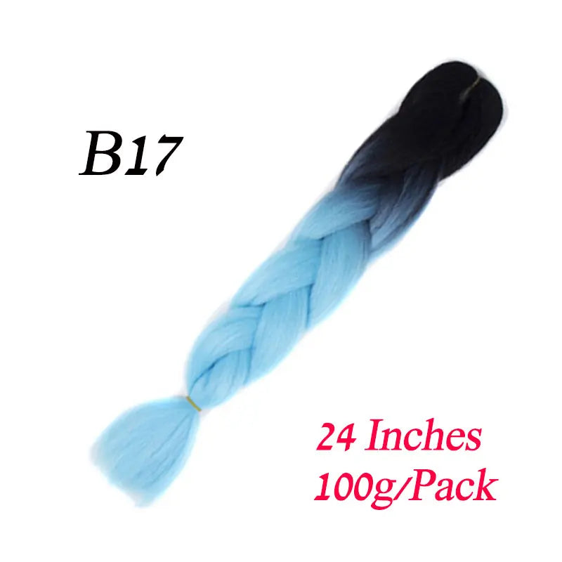 Synthetic Jumbo Braiding Hair Extension 24 " Heat