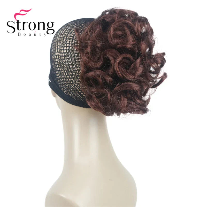StrongBeauty Silver Short Natural Wave Ponytail Hair Extension