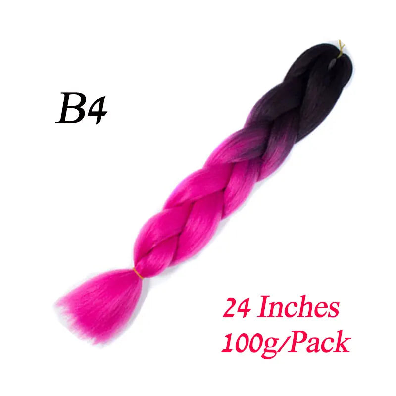 Synthetic Jumbo Braiding Hair Extension 24 " Heat