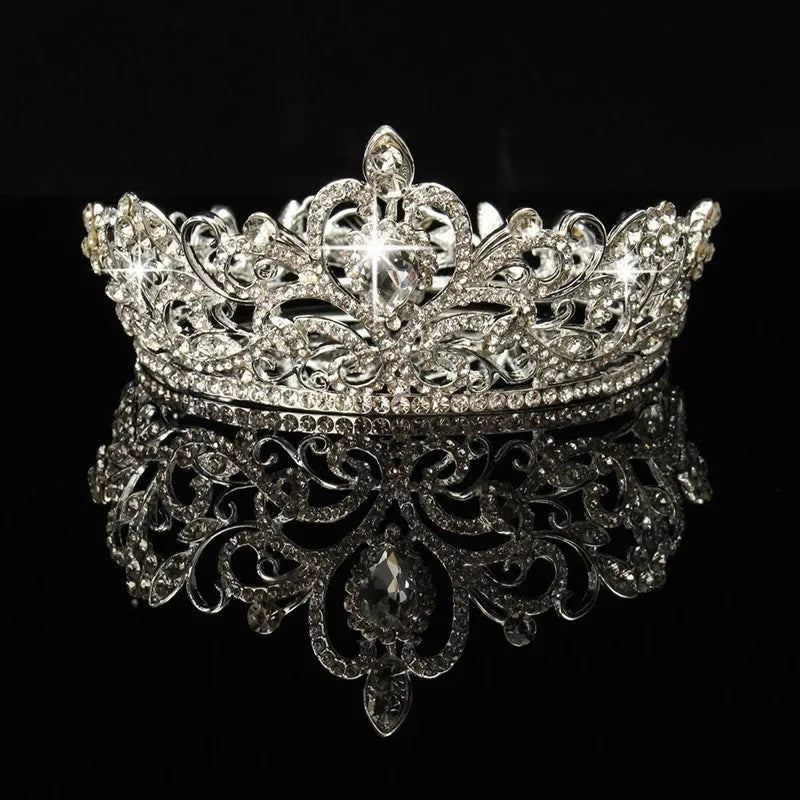 Wedding Crown Gold Silver Color Rhinestone Crystal Diadem
