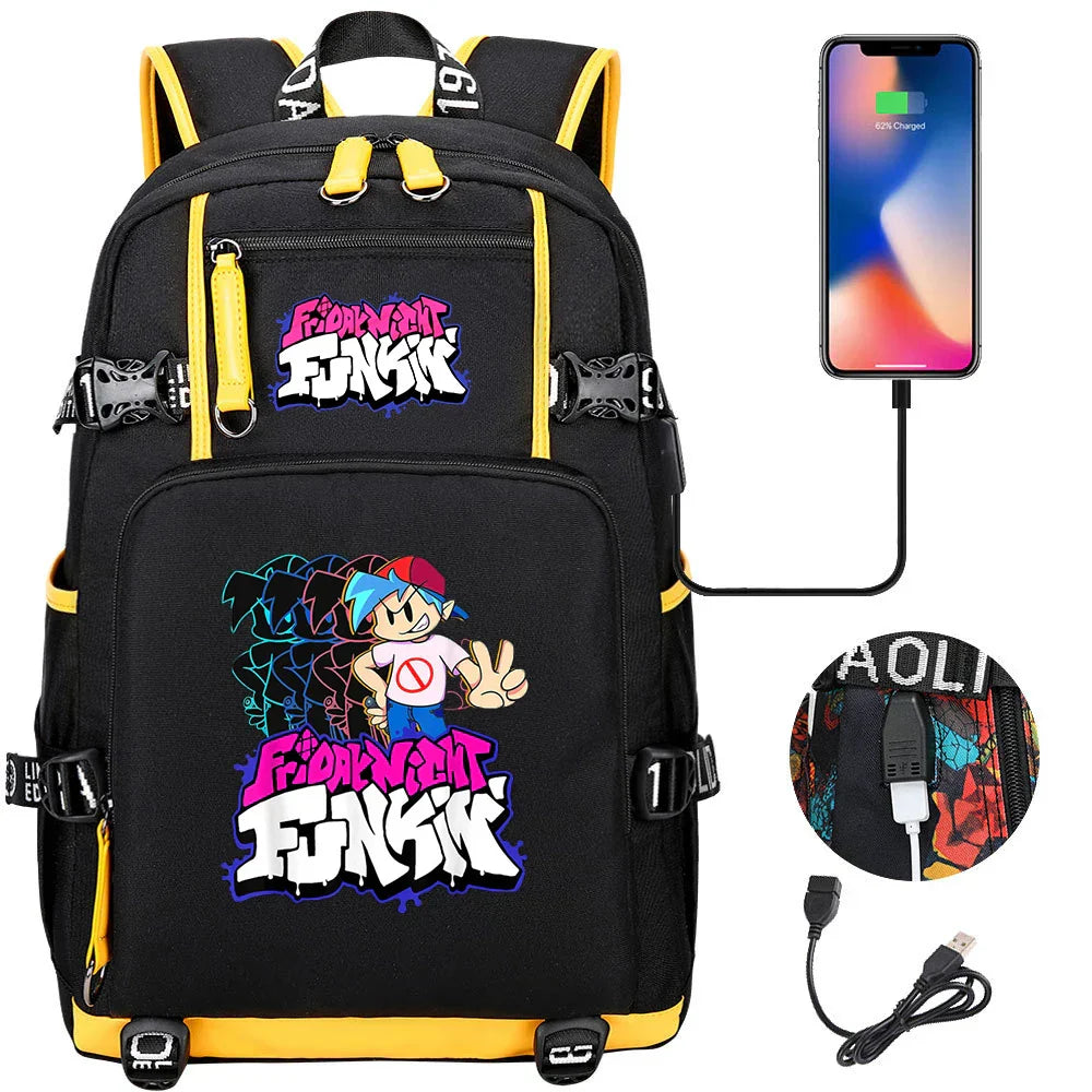 Friday Night Funkin Backpacks For School Multifunction USB