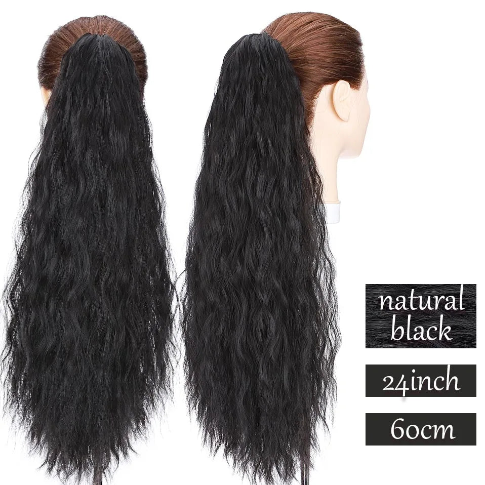 S-noilite Synthetic Long Wavy Fake Ponytail Extension Hair