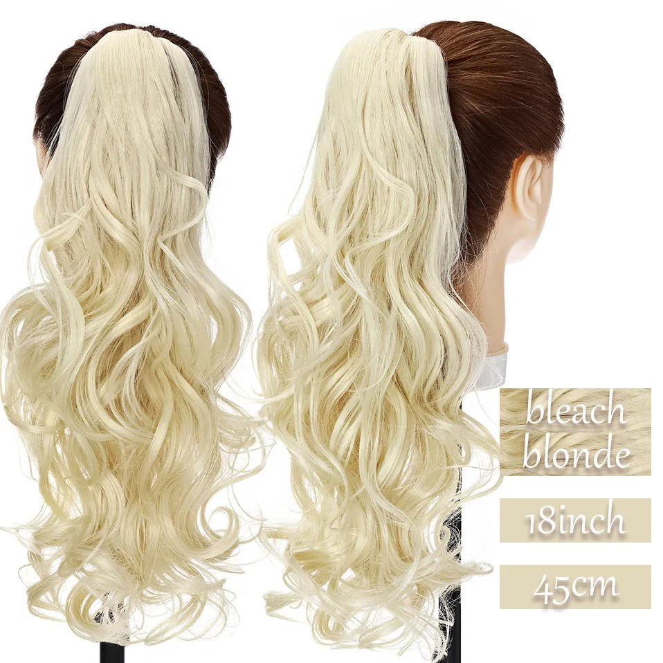 S-noilite Synthetic Long Wavy Fake Ponytail Extension Hair