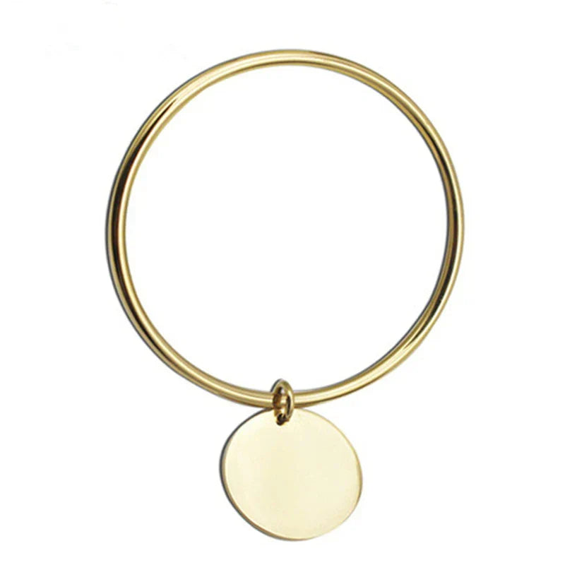 Fashion Bracelet Bracelet & Bangle Laser Logo/Name Round