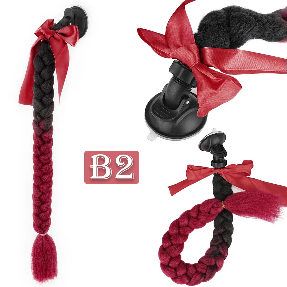 S-noilite Synthetic New Arrival Helmet Hair Ponytail Braid