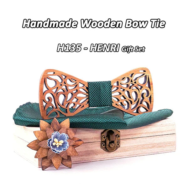 Mahoosive New Floral Wood Bow Ties for Men