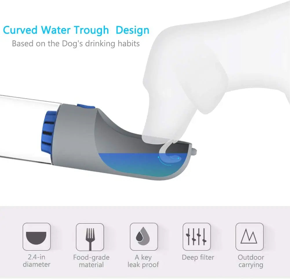 Filter Dog Water Bottle Travel Drinking Bottle Feeder