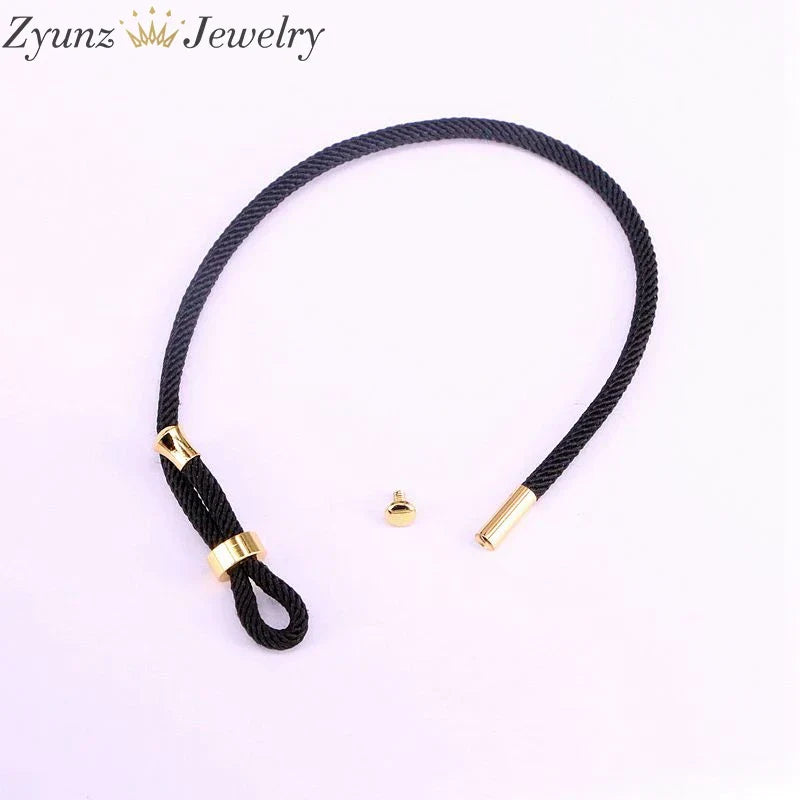 50PCS, Colorful Thread Rope Couple Bracelet Gold Copper