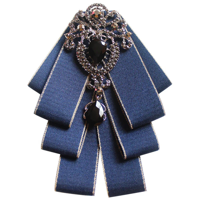 High Quality Korean Fashion New Crystal Bow Tie