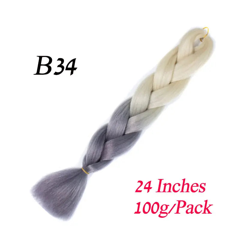 Synthetic Jumbo Braiding Hair Extension 24 " Heat