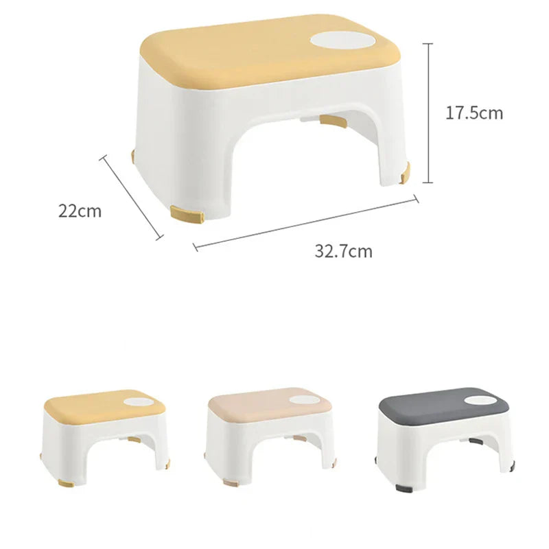 Thicken Plain Bathroom Stools Living Room Non-slip Bath