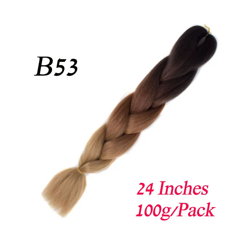 Synthetic Jumbo Braiding Hair Extension 24 " Heat