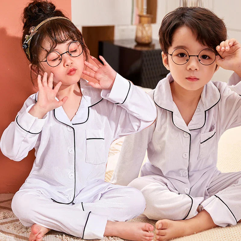 Autumn Winter Children Velour Pajamas Set Teen Warm