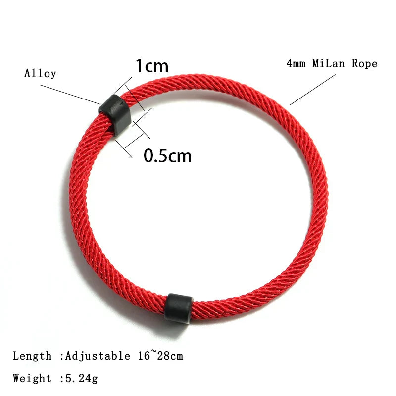 Adjustable Rope Bracelet Men Women Minimalist Friendship Braclet