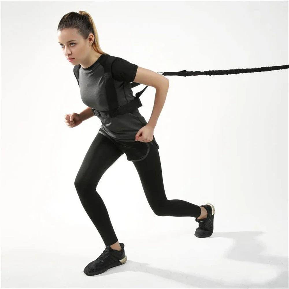 Double People Resistance Band 50LB Elastic Rope for