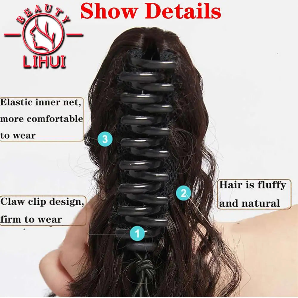 22inch Claw Clip On Ponytail Hair Extension Synthetic