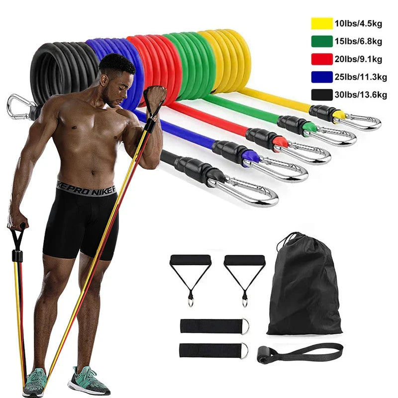 11 Pieces/Set Crossfit Latex Resistance Band Training Exercise
