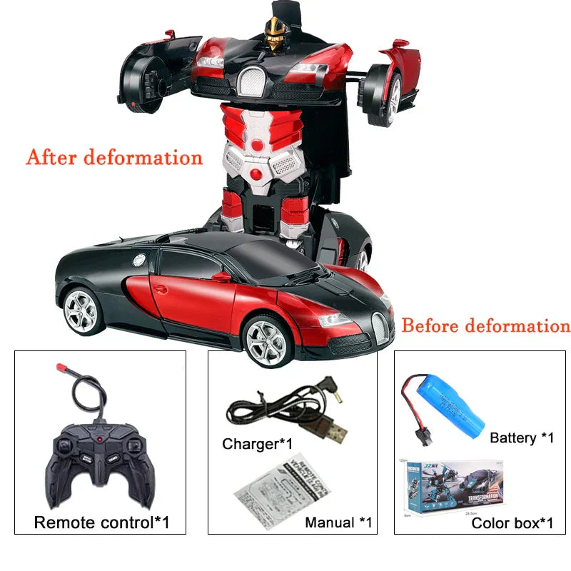 2IN1 Electric RC Car Transformation Robots One-key Deformation