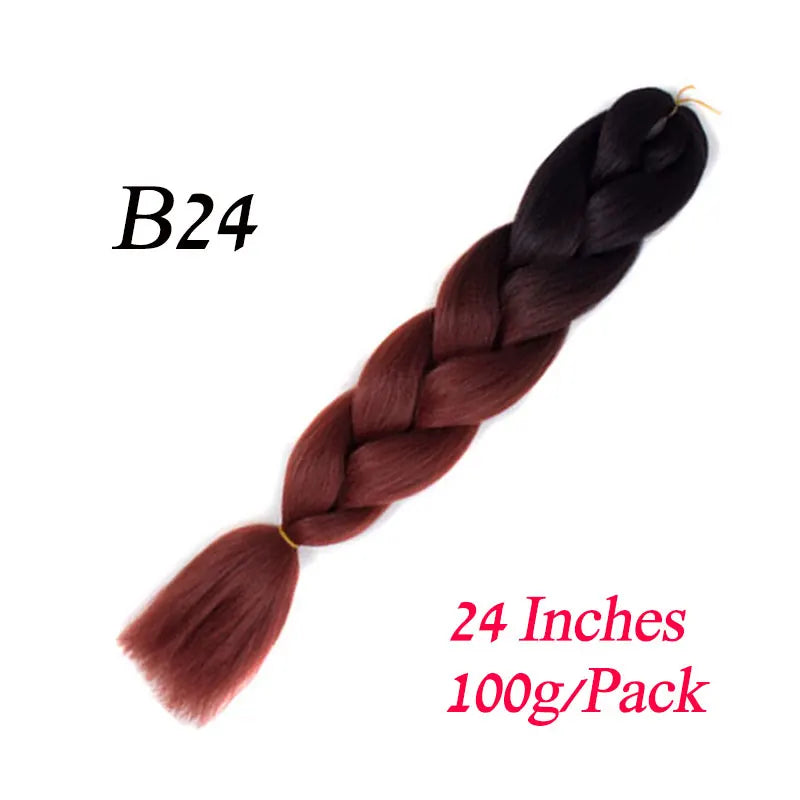 Synthetic Jumbo Braiding Hair Extension 24 " Heat