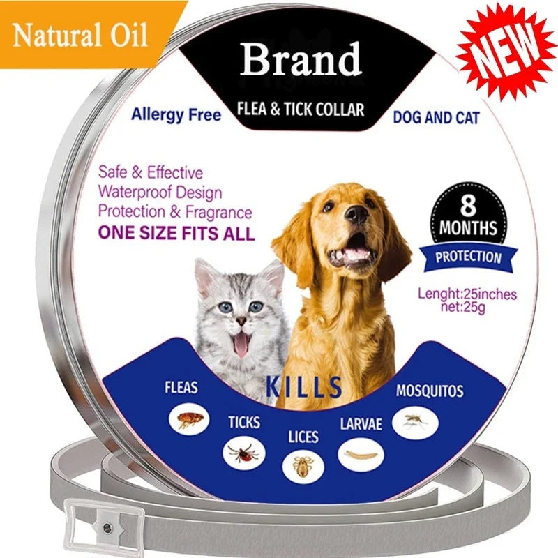 Pets Dog Cat Adjustable Anti-parasites Collars Mite Protection