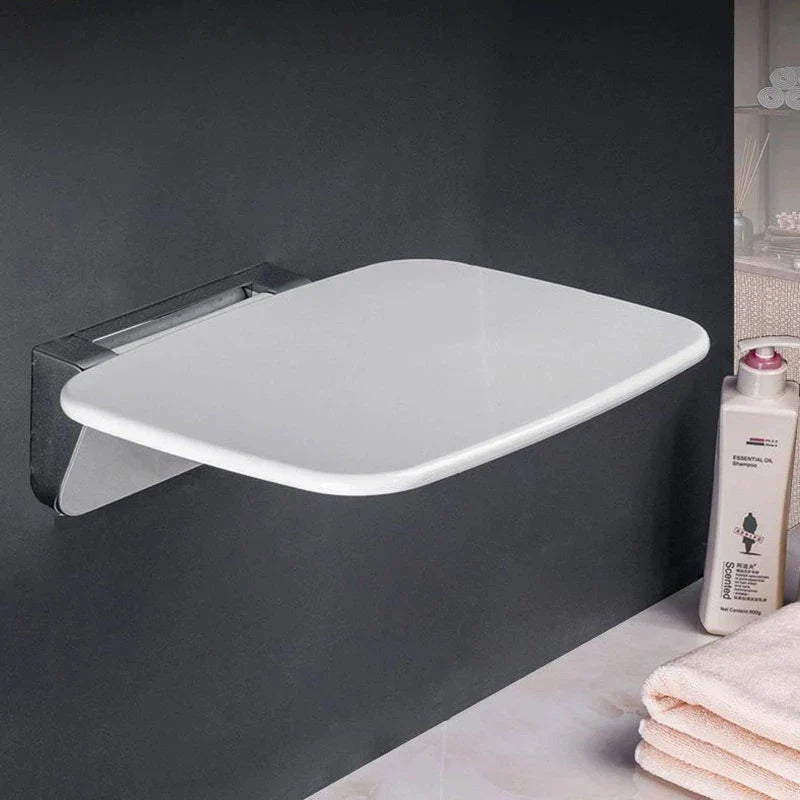 Bathroom Shower Folding Wall Chair Elderly White Waterproof