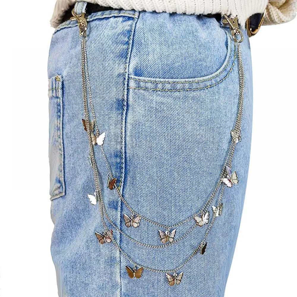 Double Layer Five-Pointed Star Pendants Waist Chain for