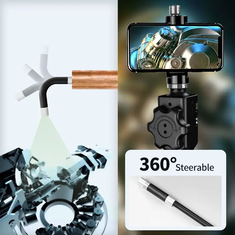 5.5MM/8.5MM 2.0MP 180 Degree Steering Industrial Borescope Endoscope