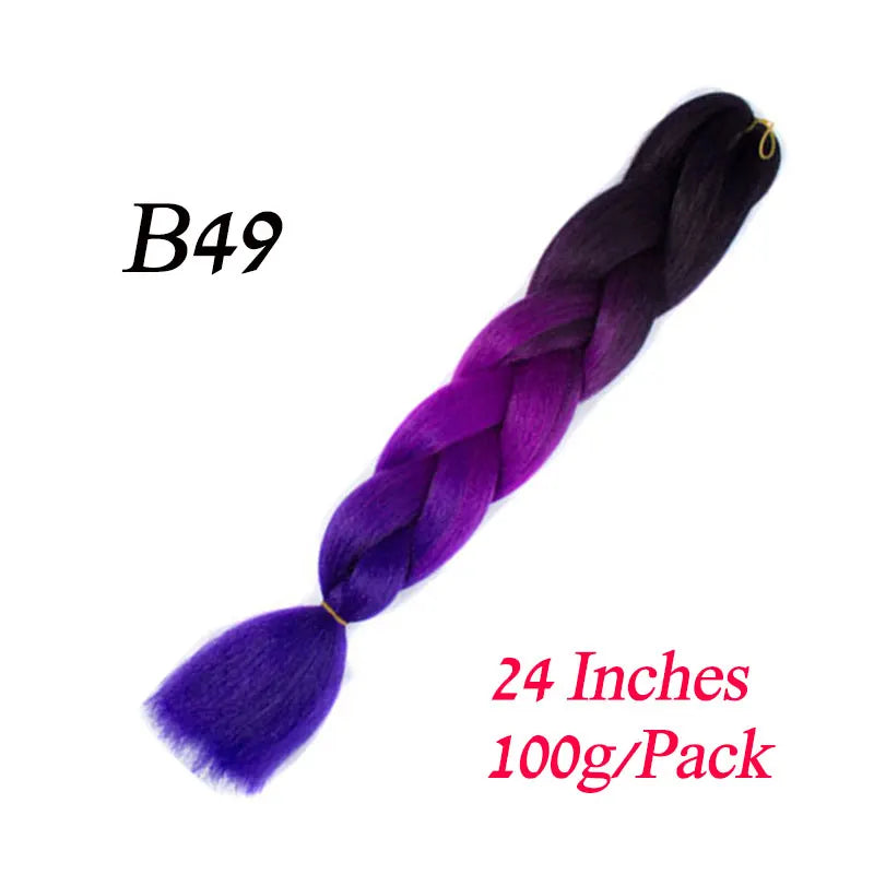 Synthetic Jumbo Braiding Hair Extension 24 " Heat