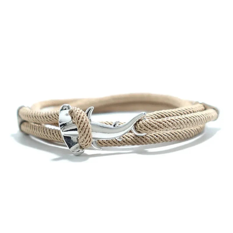 Handmade Adjustable Milan Rope Bracelet Bohemia Hammerhead Shark