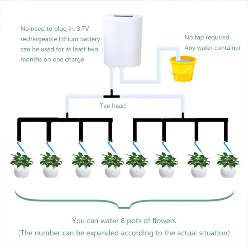 2/4/8 Head Garden Auto Watering Equipment Plant Drip
