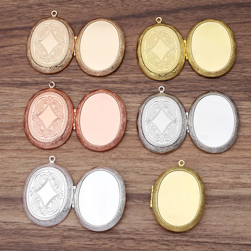 5 PCS Fit 30*40mm Oval Cabochon Metal Brass